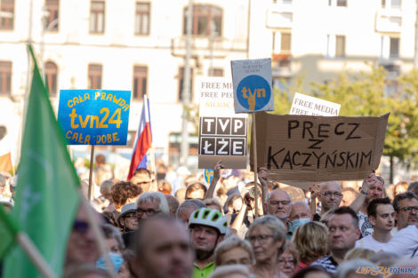 Wolne Media - protest na placu Wolności  Foto: lepszyPOZNAN.PL/Piotr Rychter