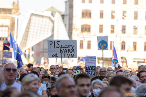 Wolne Media - protest na placu Wolności  Foto: lepszyPOZNAN.PL/Piotr Rychter