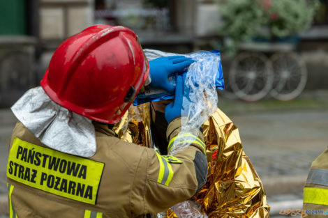 Ćwiczenia Strażaków na Starym Rynku  Foto: lepszyPOZNAN.pl/Piotr Rychter