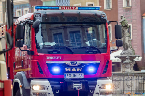 Ćwiczenia Strażaków na Starym Rynku  Foto: lepszyPOZNAN.pl/Piotr Rychter