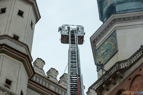 Ćwiczenia Strażaków na Starym Rynku  Foto: lepszyPOZNAN.pl/Piotr Rychter