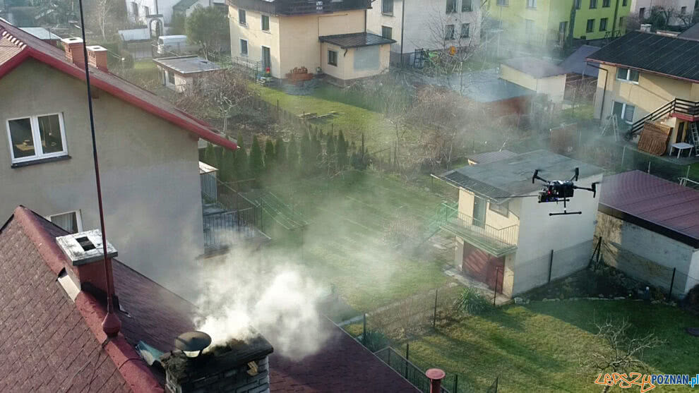 Dron nad Luboniem  Foto: Straż Miejska Miasta Lubonia