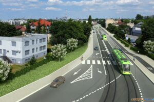 pogladowa wizualizacja trasy tramwajowej do stacji poznan wschod  Foto: materiały prasowe / UMP
