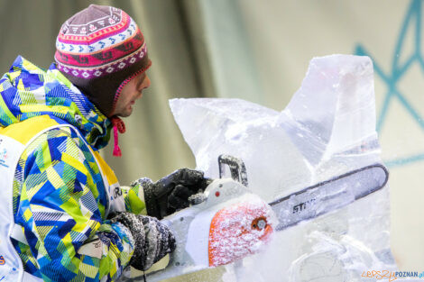 XV Poznań Ice Festival 2021: konkurs speed ice carving - Arena,  Foto: Paweł Rychter