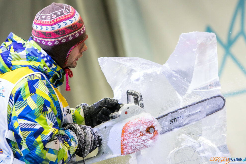 XV Poznań Ice Festival 2021: konkurs speed ice carving - Arena,  Foto: Paweł Rychter