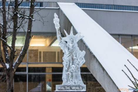 XV Poznań Ice Festival 2021: konkurs speed ice carving - Arena,  Foto: Paweł Rychter