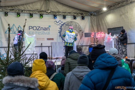 XV Poznań Ice Festival 2021: konkurs speed ice carving - Arena,  Foto: Paweł Rychter