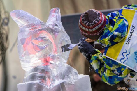 XV Poznań Ice Festival 2021: konkurs speed ice carving - Arena,  Foto: Paweł Rychter