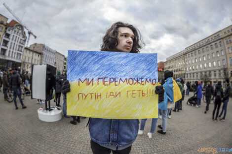 Poznań Solidarny z Ukrainą - 26.02.2022  Foto: lepszyPOZNAN.pl/Ewelina Jaśkowiak