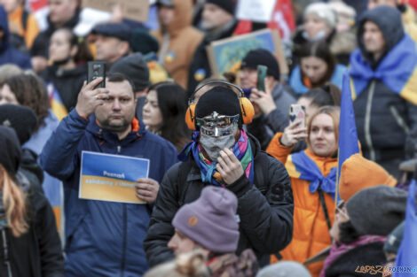 Poznań Solidarny z Ukrainą - 26.02.2022  Foto: lepszyPOZNAN.pl/Ewelina Jaśkowiak