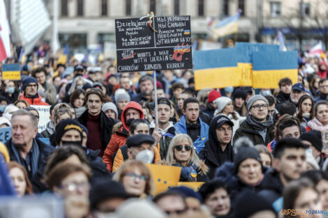 Poznań Solidarny z Ukrainą - 26.02.2022  Foto: lepszyPOZNAN.pl/Ewelina Jaśkowiak