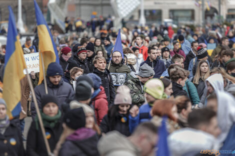 Poznań Solidarny z Ukrainą - 26.02.2022  Foto: lepszyPOZNAN.pl/Ewelina Jaśkowiak