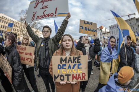 Poznań Solidarny z Ukrainą - 26.02.2022  Foto: lepszyPOZNAN.pl/Ewelina Jaśkowiak