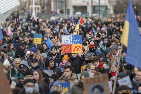 Poznań Solidarny z Ukrainą - 26.02.2022  Foto: lepszyPOZNAN.pl/Ewelina Jaśkowiak