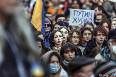 Poznań Solidarny z Ukrainą - 26.02.2022  Foto: lepszyPOZNAN.pl/Ewelina Jaśkowiak