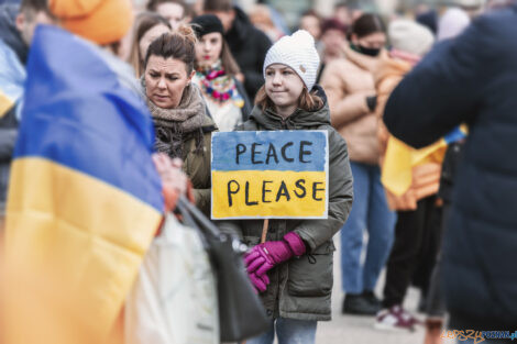 Poznań Solidarny z Ukrainą - 26.02.2022  Foto: lepszyPOZNAN.pl/Ewelina Jaśkowiak