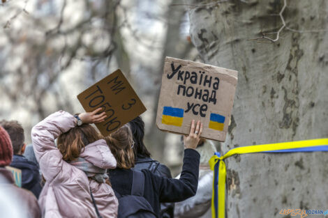 Poznań Solidarny z Ukrainą - 26.02.2022  Foto: lepszyPOZNAN.pl/Ewelina Jaśkowiak