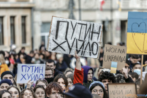 Poznań Solidarny z Ukrainą - 26.02.2022  Foto: lepszyPOZNAN.pl/Ewelina Jaśkowiak