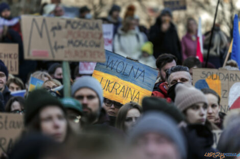 Poznań Solidarny z Ukrainą - 26.02.2022  Foto: lepszyPOZNAN.pl/Ewelina Jaśkowiak