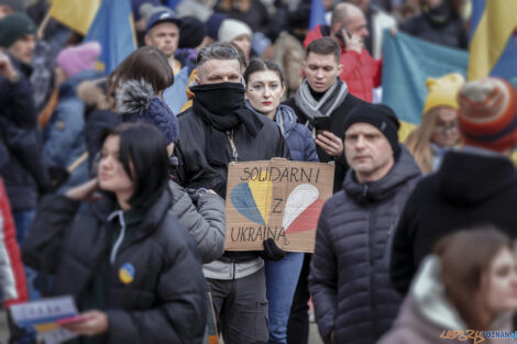 Poznań Solidarny z Ukrainą - 26.02.2022  Foto: lepszyPOZNAN.pl/Ewelina Jaśkowiak