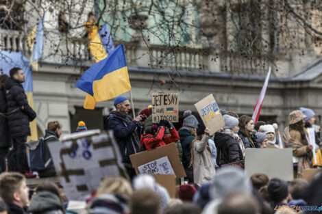 Poznań Solidarny z Ukrainą - 26.02.2022  Foto: lepszyPOZNAN.pl/Ewelina Jaśkowiak