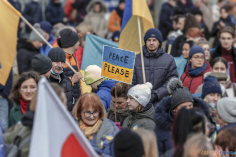 Poznań Solidarny z Ukrainą - 26.02.2022  Foto: lepszyPOZNAN.pl/Ewelina Jaśkowiak