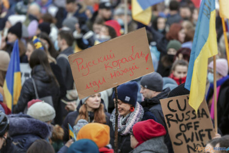 Poznań Solidarny z Ukrainą - 26.02.2022  Foto: lepszyPOZNAN.pl/Ewelina Jaśkowiak