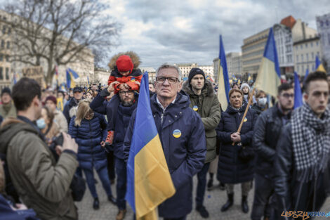 Poznań Solidarny z Ukrainą - 26.02.2022  Foto: lepszyPOZNAN.pl/Ewelina Jaśkowiak