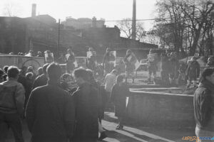 Klempicz Stop demonstracja Polwiejska 18.03.1989 [Krzysztof Lesiewicz] (10)  Foto: 