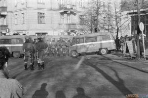 Klempicz Stop demonstracja Polwiejska 18.03.1989 [Krzysztof Lesiewicz] (5)  Foto: 