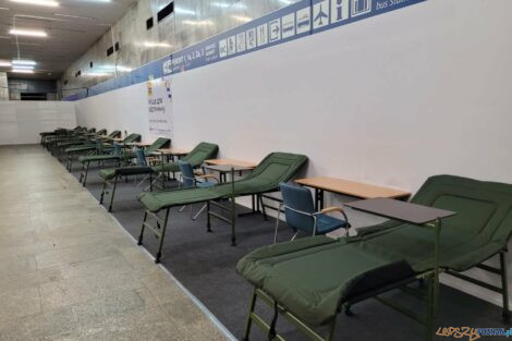 Przestrzeń dworca PKP przygotowana dla uchodźców  Foto: FB / stowarzyszenieinicjatywspolecznych