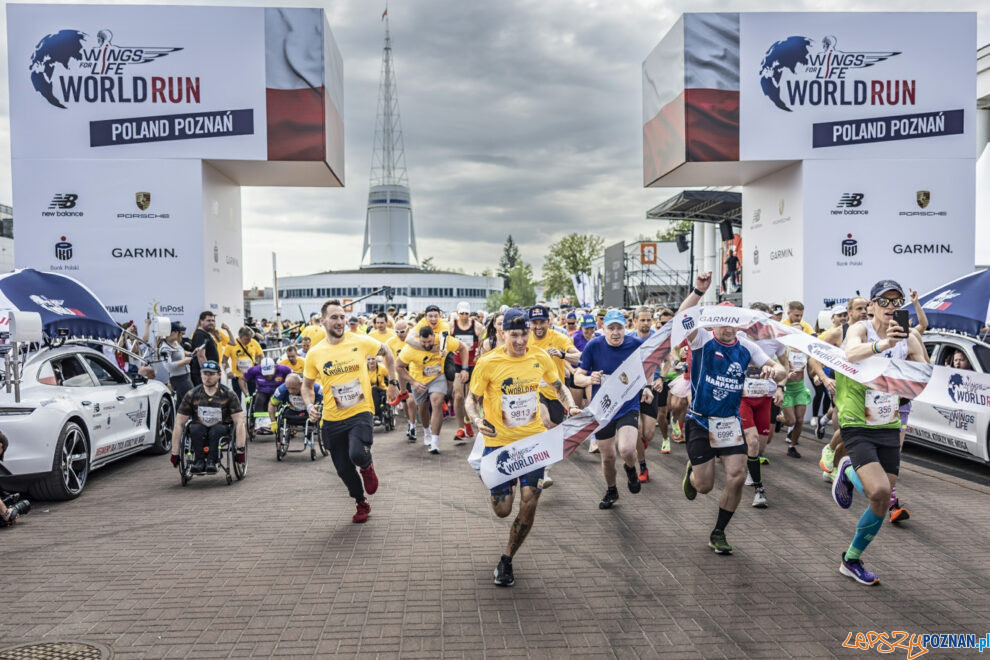 Start biegu Wings for Life World Run w Poznaniu  Foto: Marcin Kin