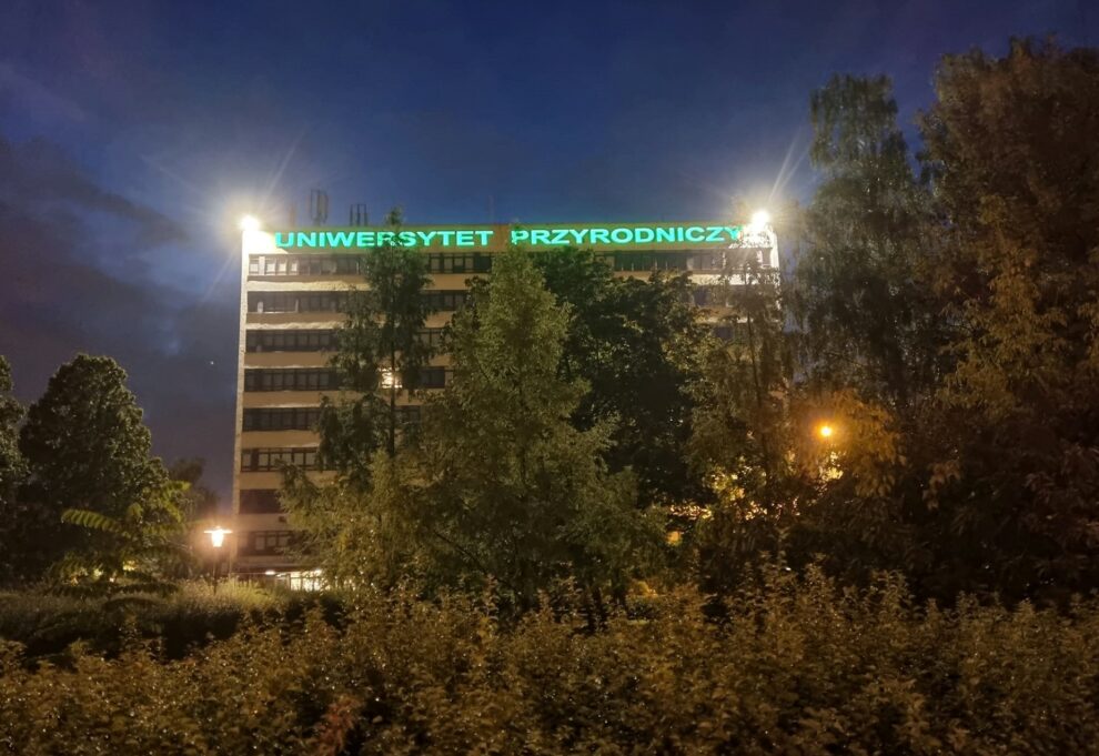 Neon Uniwersytet Przyrodniczy  Foto: UPP Poznań - materiały prasowe
