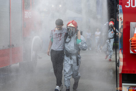 Ćwiczenia służb mundurowych Karat-23 (Straż Pożarna, Policj  Foto: lepszyPOZNAN.pl/Piotr Rychter