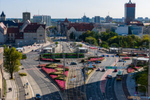 rondo Kaponiera, MPK, tramwaj, Święty Marcin, widok na Centrum  Foto: lepszyPOZNAN.pl/Piotr Rychter