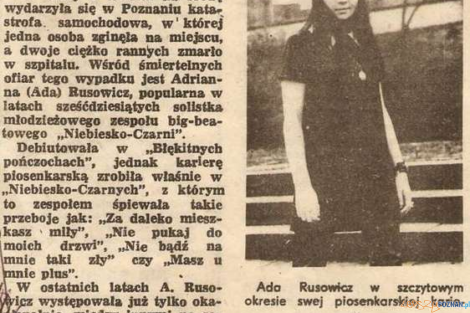 Ada Rusowicz wypadek 1.1.91 prasa adarusowicz.adizma (2)  Foto: za: adarusowicz.adizma.pl