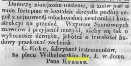 Karl Ecke zabytkoweinstrumenty.wordpress (2) Foto: Karl Ecke zabytkoweinstrumenty.wordpress (2) Foto: