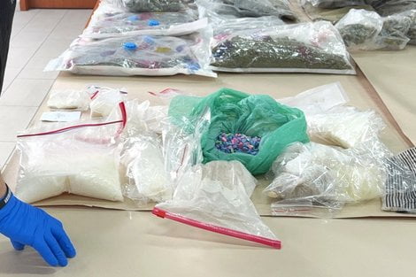 Narkotyki przechwycone w Szamotułach  Foto: KWP w Poznaniu