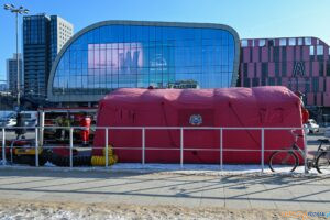 Dworcowa PKP namiot pomoc mróż  Foto: UMP