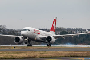 Ławica samolot port lotniczy Ławica Swiss  Foto: Kacper Jegliczka Okiem Spottera - 29.03.2026