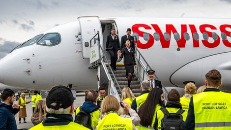 Ławica samolot port lotniczy Ławica Swiss  Foto: Kacper Jegliczka Okiem Spottera - 29.03.2026