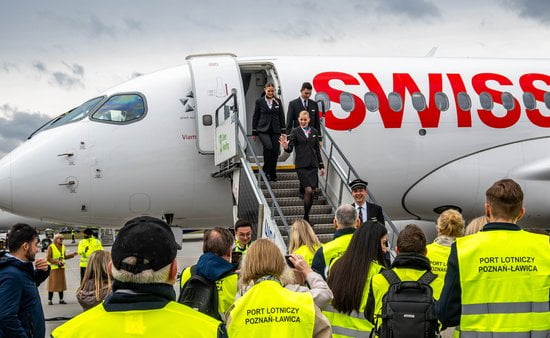 Ławica samolot port lotniczy Ławica Swiss  Foto: Kacper Jegliczka Okiem Spottera - 29.03.2026