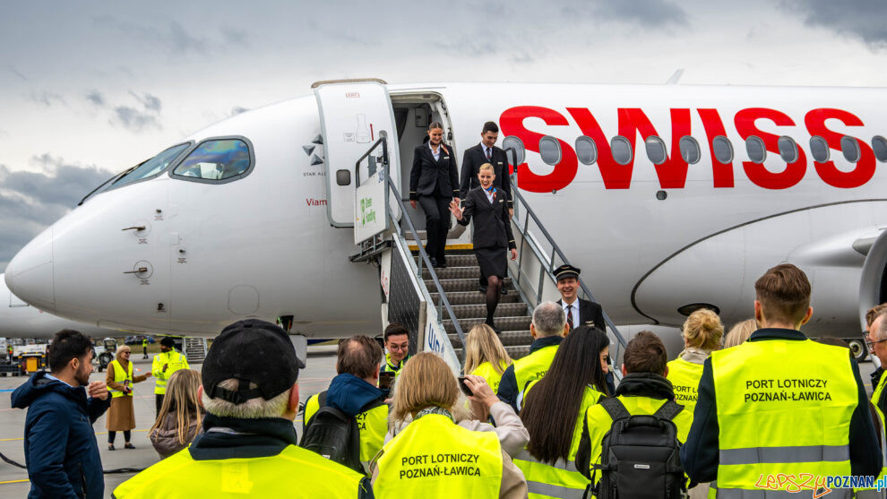 Ławica samolot port lotniczy Ławica Swiss  Foto: Kacper Jegliczka Okiem Spottera - 29.03.2026