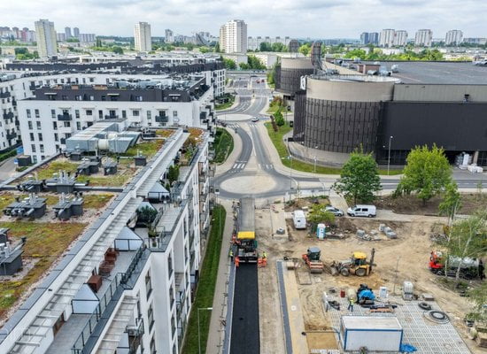 Nowa ulica przy zbiorniku retencyjnym  Foto: PIM / materiały prasowe